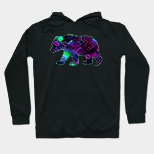 Neon Electric Bear Hoodie